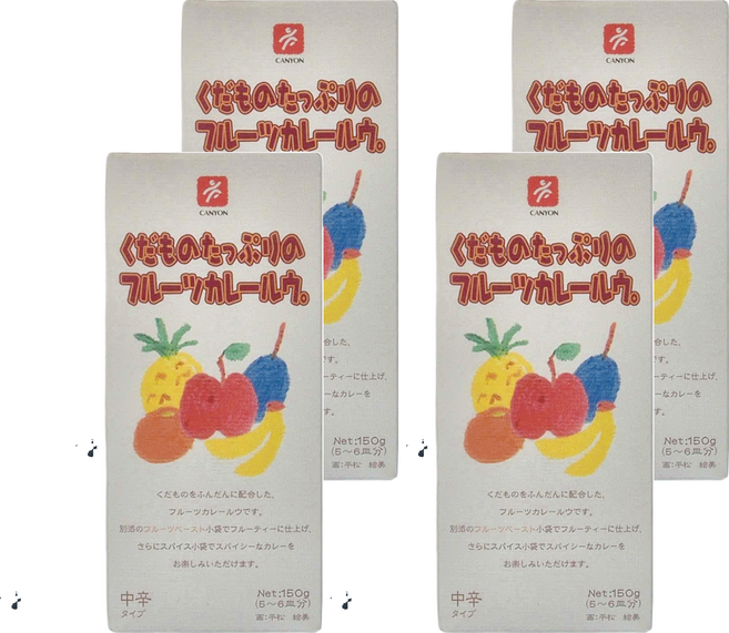 CANYON SPICE 水果口味咖哩塊, 水果口味, 150g, 4盒