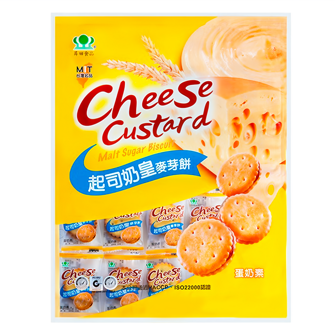 昇田食品 起司奶皇麥芽餅, 250g, 1袋