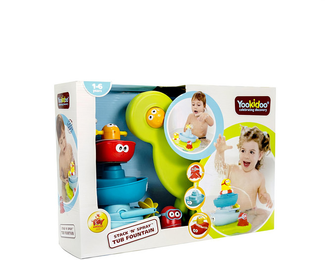 Yookidoo 海洋公園疊疊樂噴泉 戲水玩具, 多色, 1個