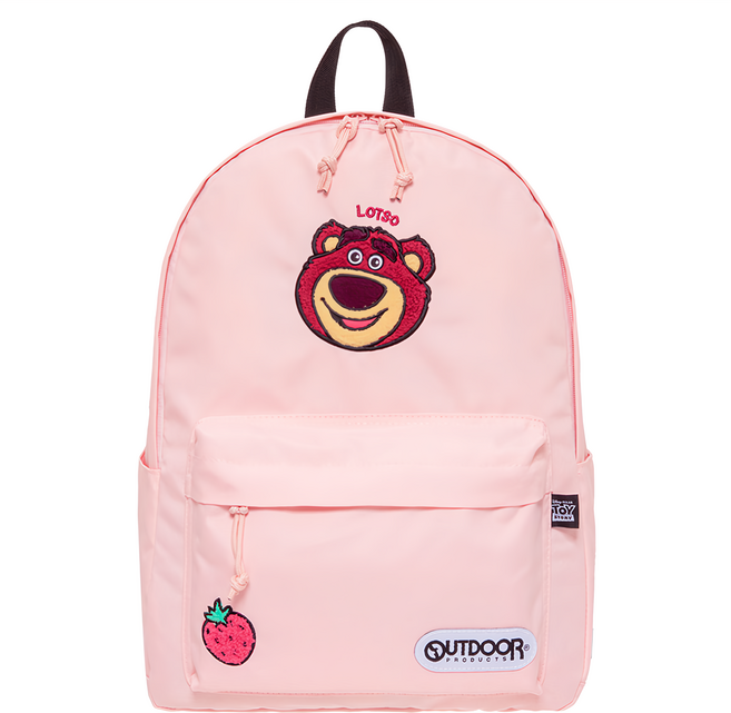OUTDOOR PRODUCTS 迪士尼Disney 熊抱哥後背包 ODDY22L01PK, 粉紅色, 1個