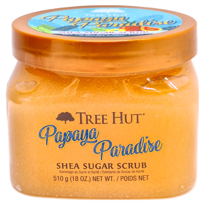 TREE HUT 乳油木蜜糖身體磨砂膏 Papaya Paradise, 510g, 1罐