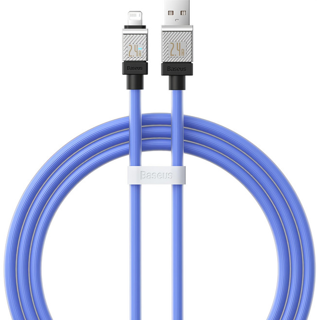 Baseus 倍思 酷玩系列 快充傳輸線 USB-iPhone 2.4A, 藍色, 1m, 1條