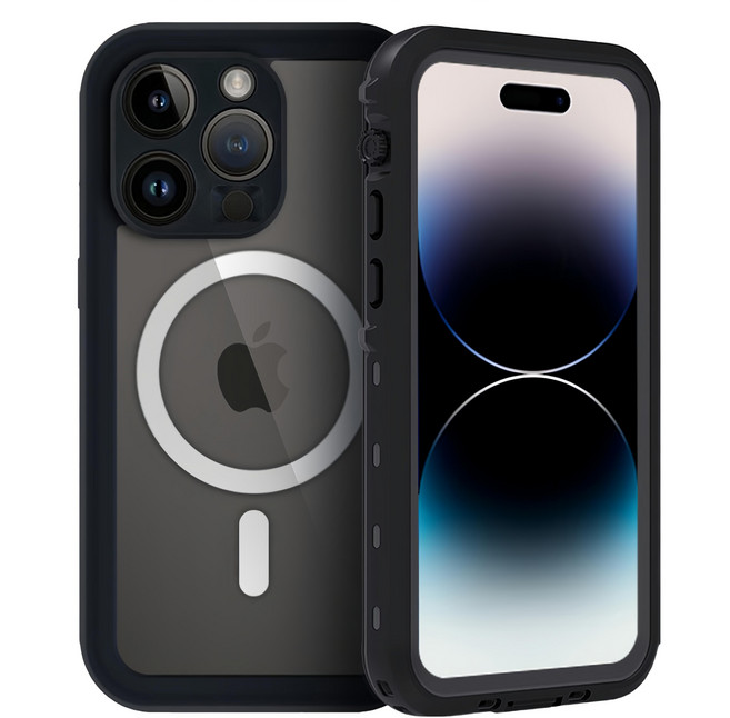 WEEK9 玩水手機防水殼 NOSAEM iPhone 12, 黑色 + 透明色, 1個