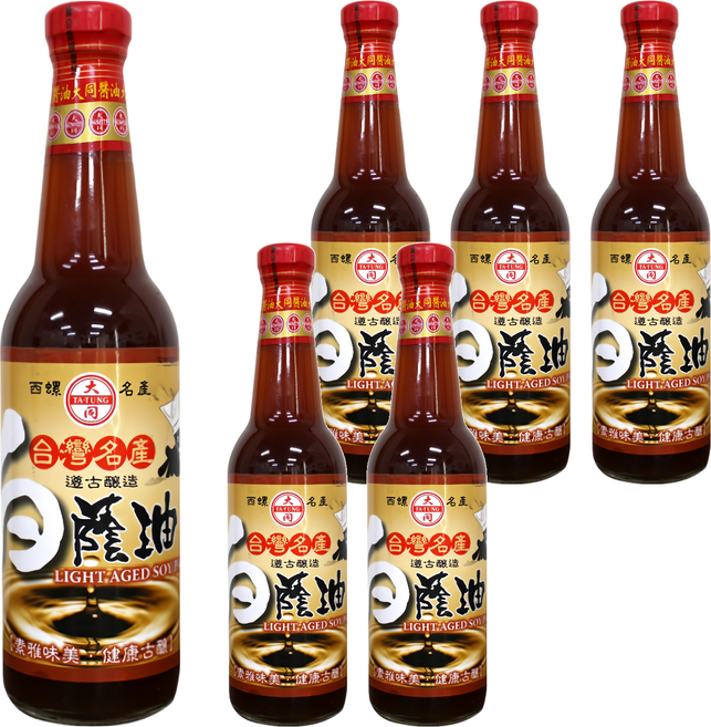 大同醬油 大同白蔭油, 500ml, 6瓶