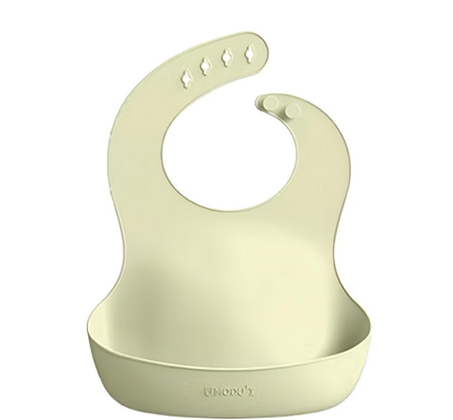 MODU'I BLUEMAMA 幼兒鉑金矽膠圍兜二代 尺寸: 29.4 x 21.7 cm 耐熱溫度: -40°C~250°C 適用年齡:6個月以上, 清新綠, 1入, 1個