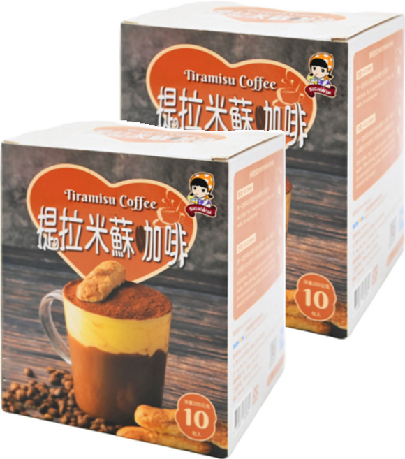 SIGNWIN 三得冠 提拉米蘇咖啡粉, 20g, 10包, 2盒