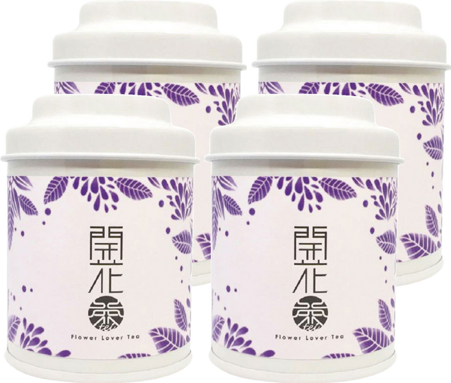 無藏茗茶 工藝花茶 會開花的茶 白色, 8g, 1罐, 4罐