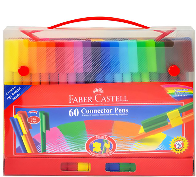 FABER-CASTELL 輝柏 Connector 簽字筆套組, 60色, 1組