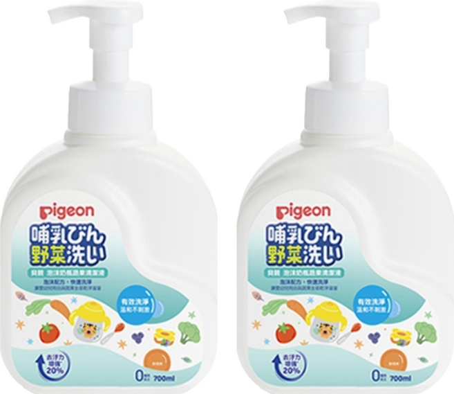 pigeon 貝親 泡沬奶瓶蔬果清潔液, 700ml, 2瓶
