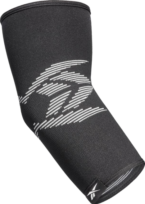 Reebok 銳步 Elbow Support 透氣運動護肘, 1個, 黑色/灰色
