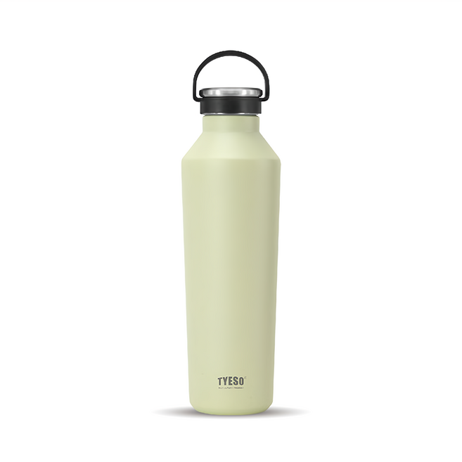 TYESO 泰碩 304不鏽鋼運動水壺, 淺卡其, 900ml, 1個
