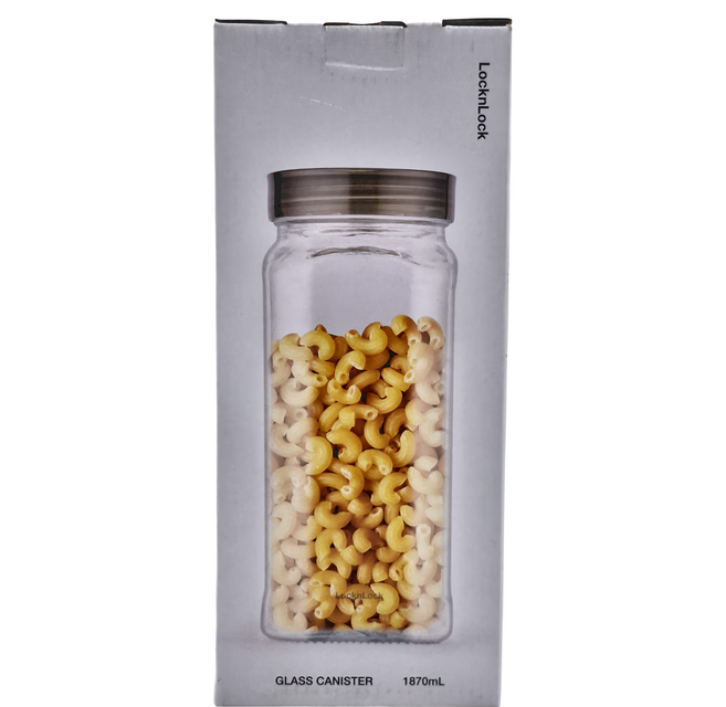 LocknLock 樂扣樂扣 炫彩玻璃儲物罐 LLG103GRN 綠色, 1.87L, 1個