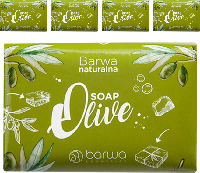 barwa COSMETICS 綠橄欖滋養柔膚美肌皂, 100g, 5個