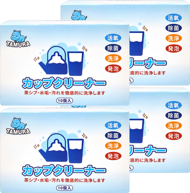 TAMURA 茶垢清潔錠 10錠, 60g, 4盒