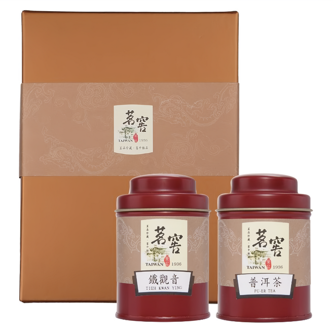 CAOLY TEA 茗窖茶莊 好事成雙茶葉禮盒, 鐵觀音20g + 普洱茶20g, 1盒