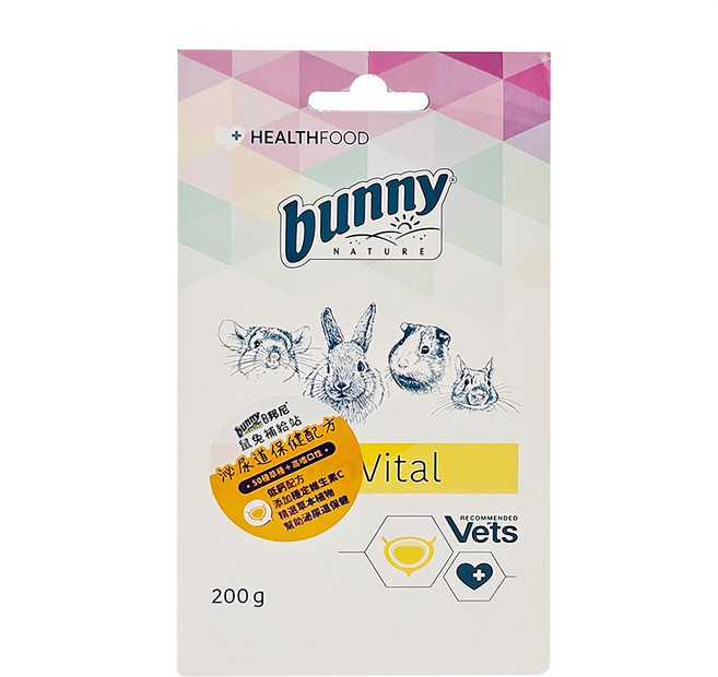 bunny NATURE 德國邦尼 GOVET 鼠兔補給站 泌尿道保健配方 營養補給品 兔/天竺鼠/龍貓/八齒鼠/草食動物適用, 200g, 1盒
