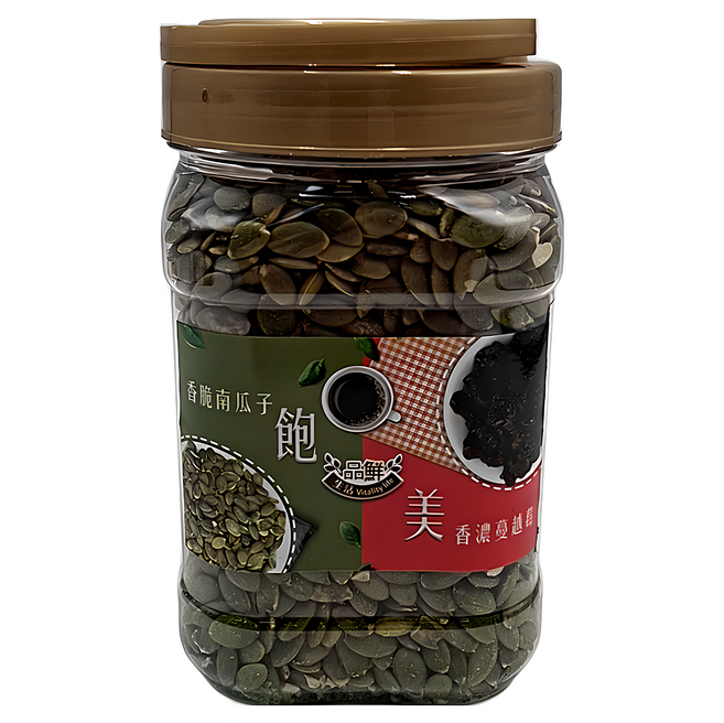 品鮮生活 薄鹽南瓜子, 500g, 1罐