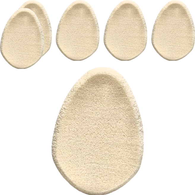 KAI 貝印 NERO BIANCO 雞蛋型粉撲 7.5 x 5.3 x 0.9cm, KQ-3508, 6個