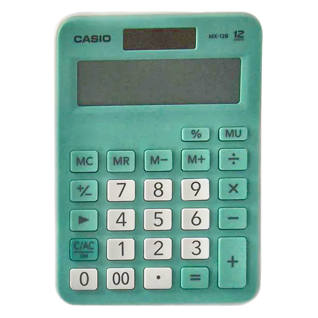 CASIO 卡西歐 計算機, 綠色, 1個