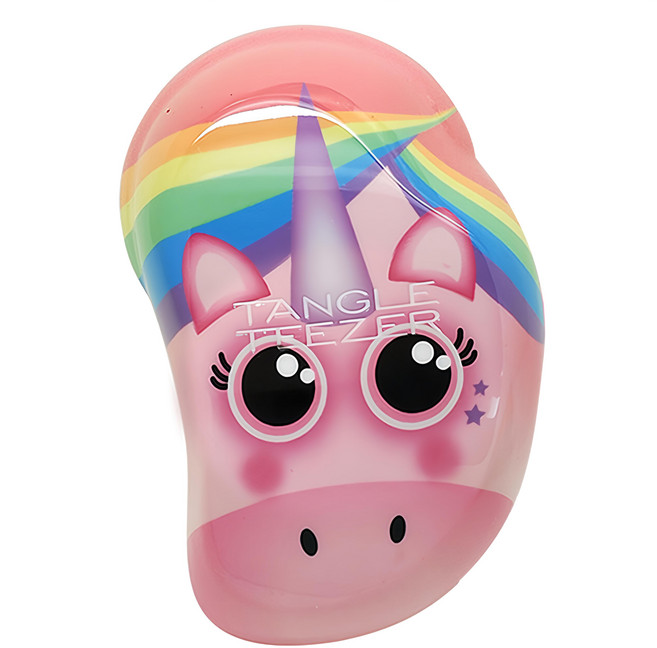 TANGLE TEEZER Mini英倫時尚梳/抗糾結梳/乾濕兩用梳, 1個, 彩虹獨角獸