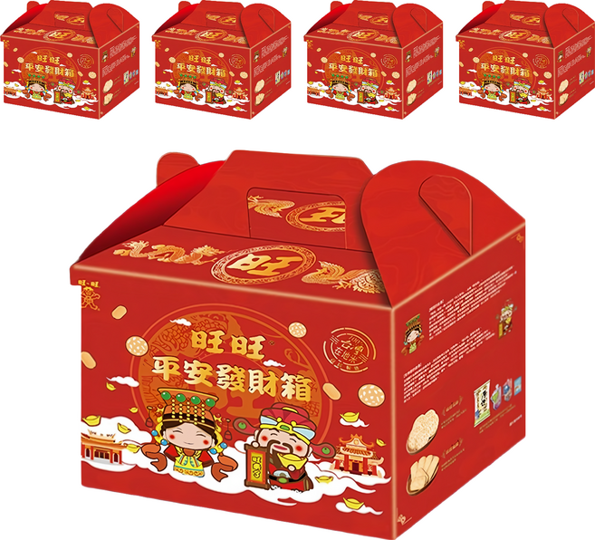 旺旺 平安發財箱 綜合零食禮盒, 857g, 5盒