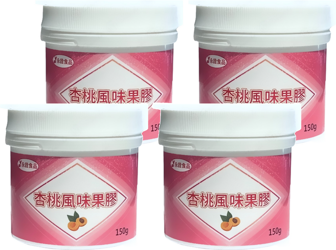 永詮食品 杏桃風味果膠, 150g, 4罐