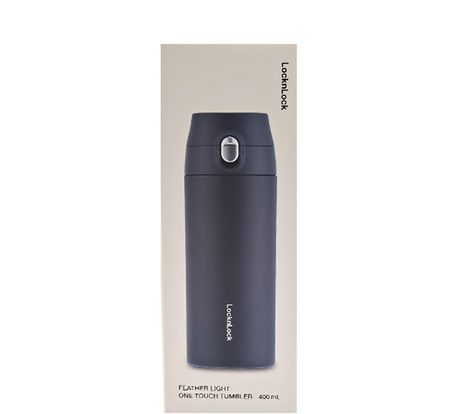LocknLock 樂扣樂扣 靈動彈跳羽量杯 LHC3256, 黑色, 400ml, 1個