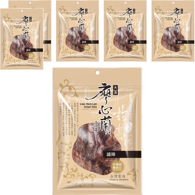 大溪廖心蘭豆干 非基改豆干 滷味, 110g, 6包