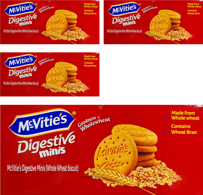 McVitie's 麥維他 消化餅迷你包 全素, 390g, 4盒