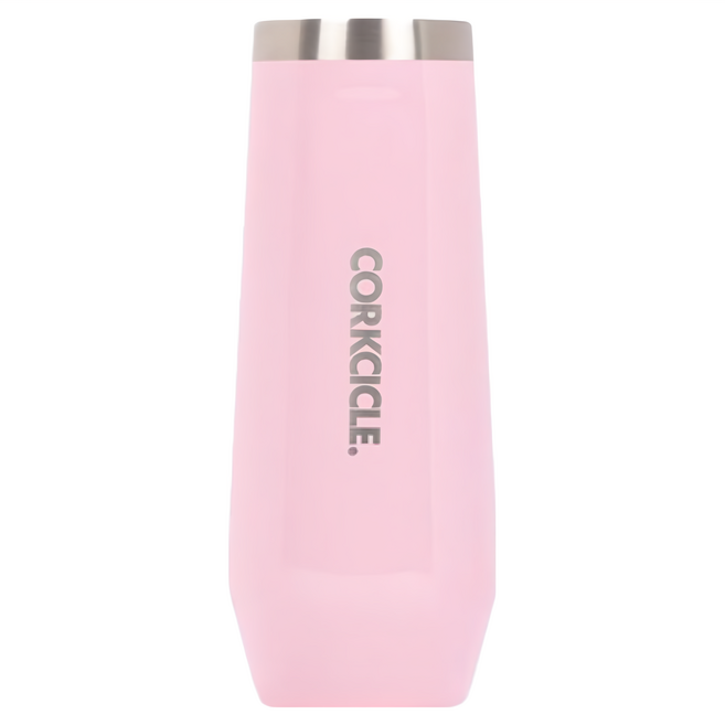 CORKCICLE. 酷仕客 無柄香檳杯 200ml 玫瑰石英粉 三層真空保溫保冷, 1個