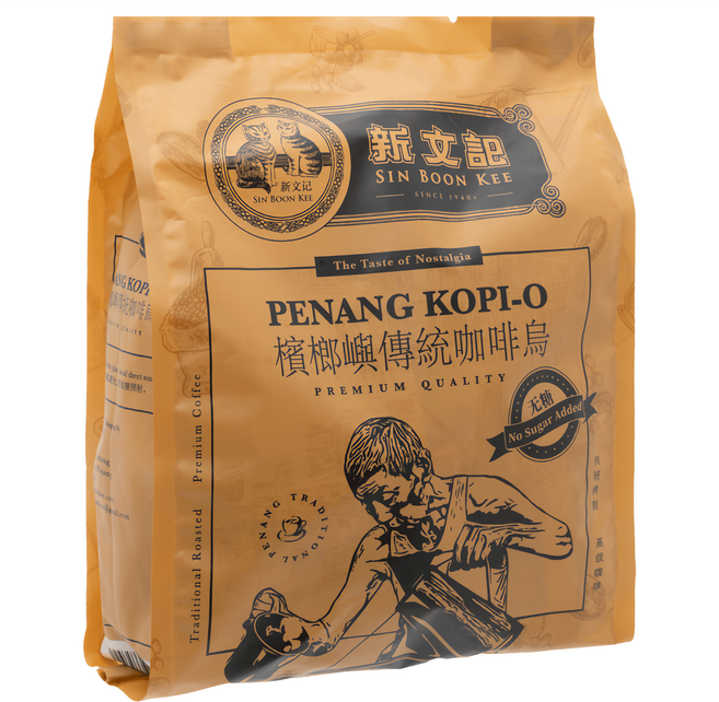SIN BOON KEE 新文記 檳城濾袋式經典咖啡烏 黑咖啡原味, 15g, 20包, 1組