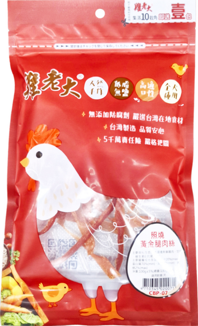 雞老大 犬用零食 照燒黃金腿肉絲, 100g, 2包