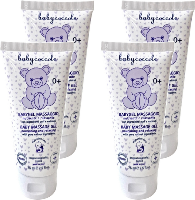 babycoccole 寶貝可可麗 寶寶舒緩護膚按摩膠, 75ml, 4條