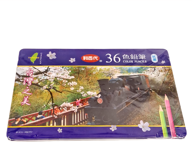 LIBERTY 利百代 阿里山蒸氣火車 色鉛筆 CC-090, 36色, 1盒