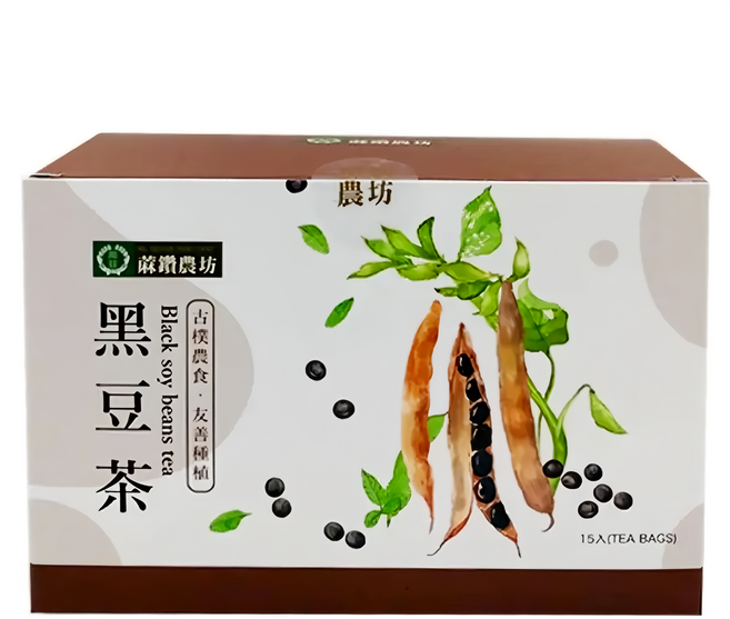 蔴鑽農坊 黑豆袋茶, 1個, 15個裝, 3.5g
