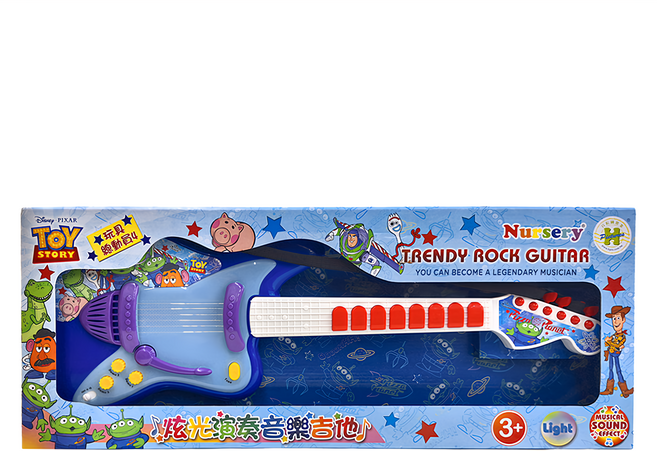 HUNDRED PICTURES 百耘圖 Toy Story 4 玩具總動員4 炫光演奏音樂吉他 833g, 多色吉他, 1盒