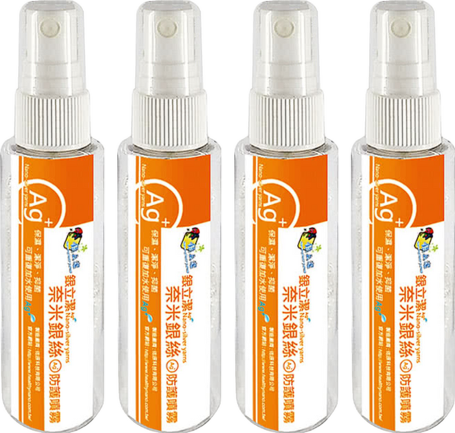 銀立潔 奈米銀絲抑菌噴霧, 60cc, 4瓶