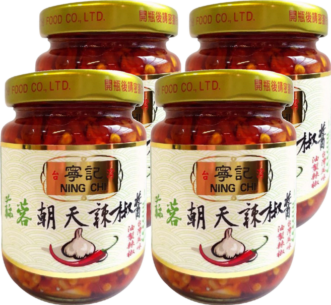 寧記 蒜蓉朝天辣椒醬, 120g, 4罐