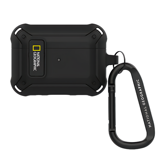 NATIONAL GEOGRAPHIC 國家地理 NatGeo Lock Rugged Bumper 卡扣式保護殼 AirPods3適用 NGM-A3RL, AirPods 3, 黑色, 1個