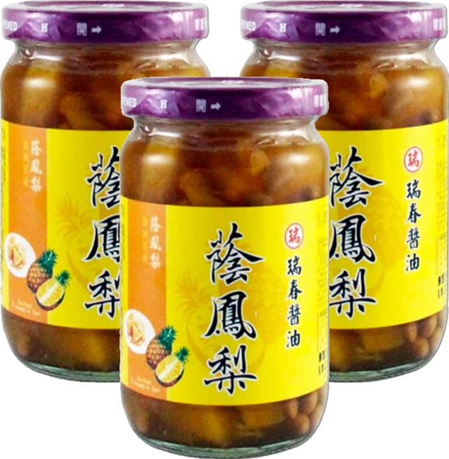 瑞春醬油 蔭鳯梨, 350g, 3罐