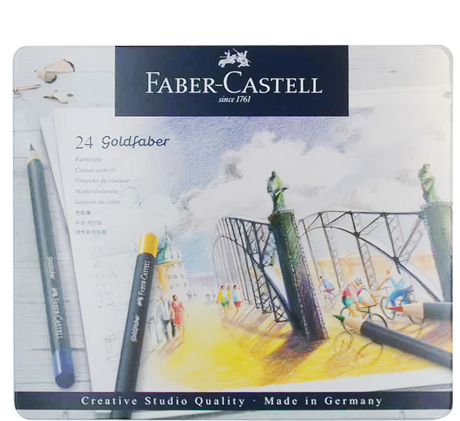 FABER-CASTELL 輝柏 GOLDFABER油性色鉛筆, 24色, 1組