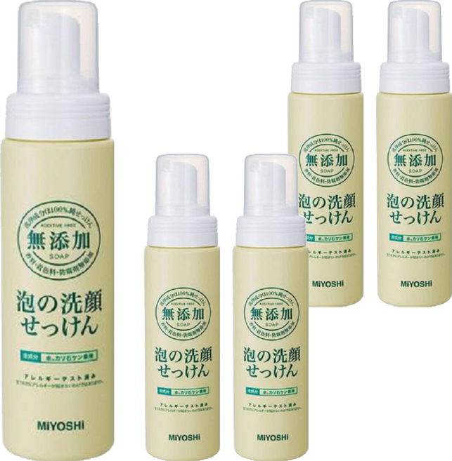 MIYOSHI 無添加 泡沫洗顏乳, 200ml, 5瓶