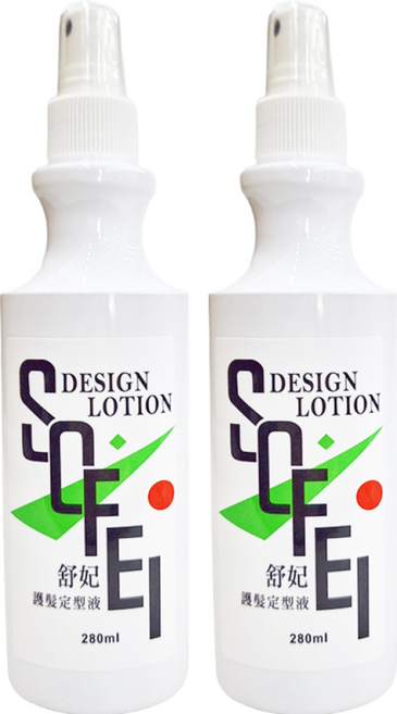 SOFEI 舒妃 護髮定型液 綠色, 2瓶, 280ml