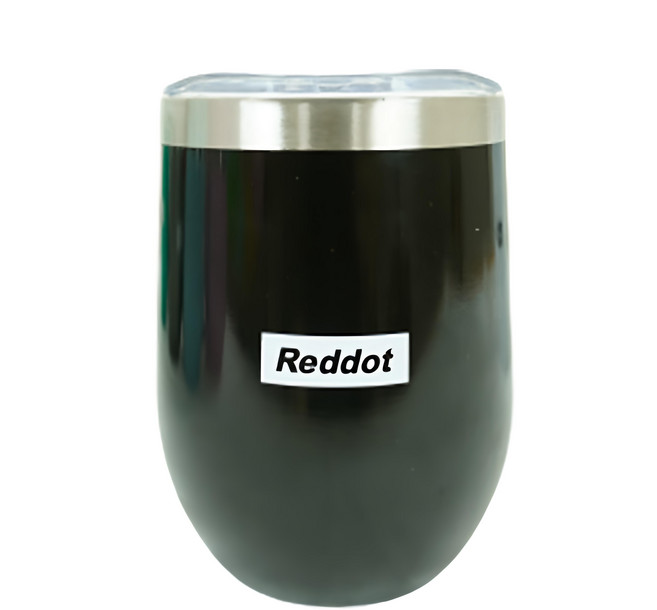 Reddot 紅點生活 304不鏽鋼保溫鎖冷防漏蛋殼杯, 神秘黑, 360ml, 1個