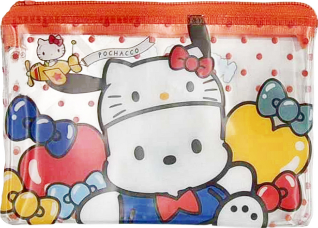 Sanrio 三麗鷗 透明拉鍊小物收納袋 50周年