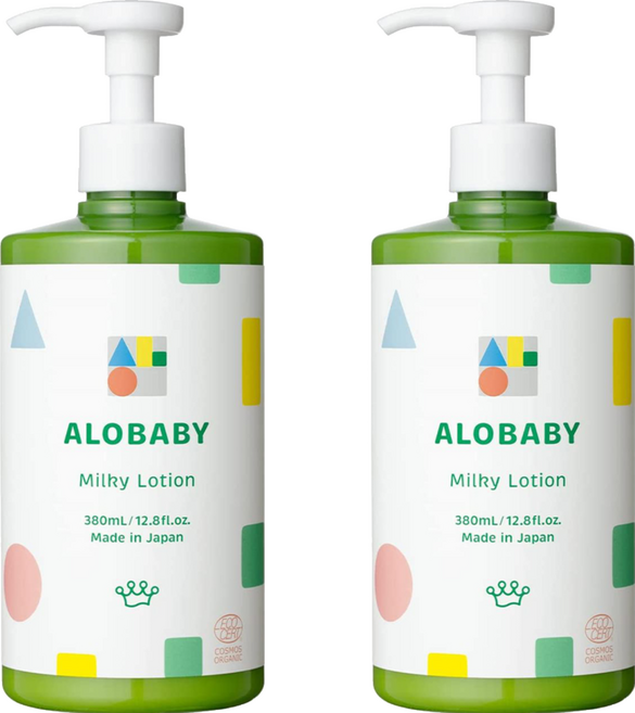 ALOBABY 寶寶牛奶潤膚乳液, 2瓶, 380ml