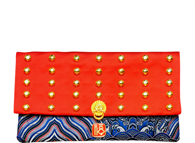 財神小舖 財神富貴鴻運錢袋 COD-088-1 10.5 x 19.5cm, 好運藍, 1個