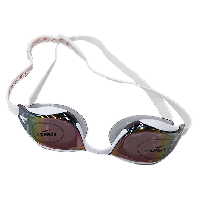 Speedo 成人競技泳鏡 Fastskin Hyper Elite 聚碳酸酯鏡片, 白金色, 1個