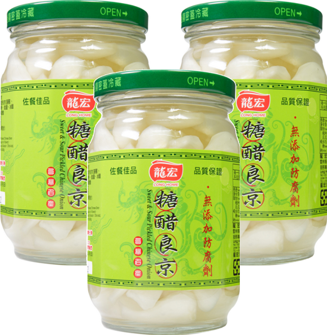 龍宏 糖醋良京, 380g, 3罐