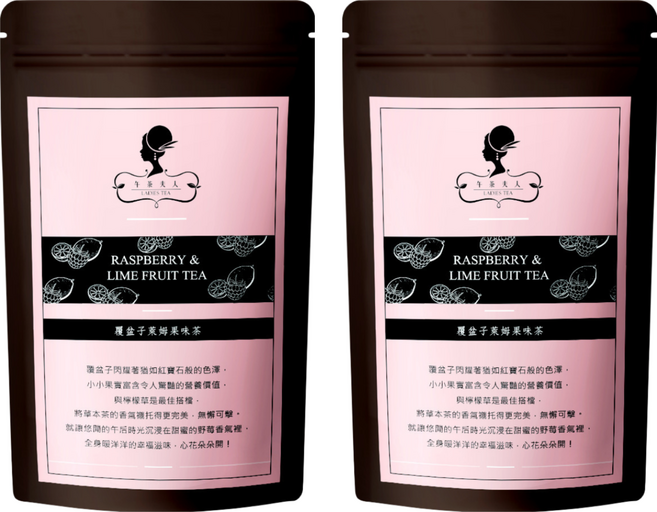 午茶夫人 覆盆子萊姆果味茶包, 3.5g, 8包, 2袋